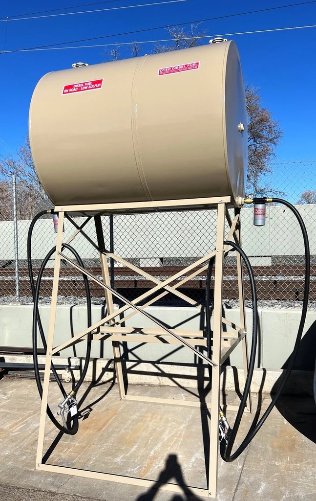 Buy 500 Gallon Overhead Farm Fuel Tanks with Stand Complete