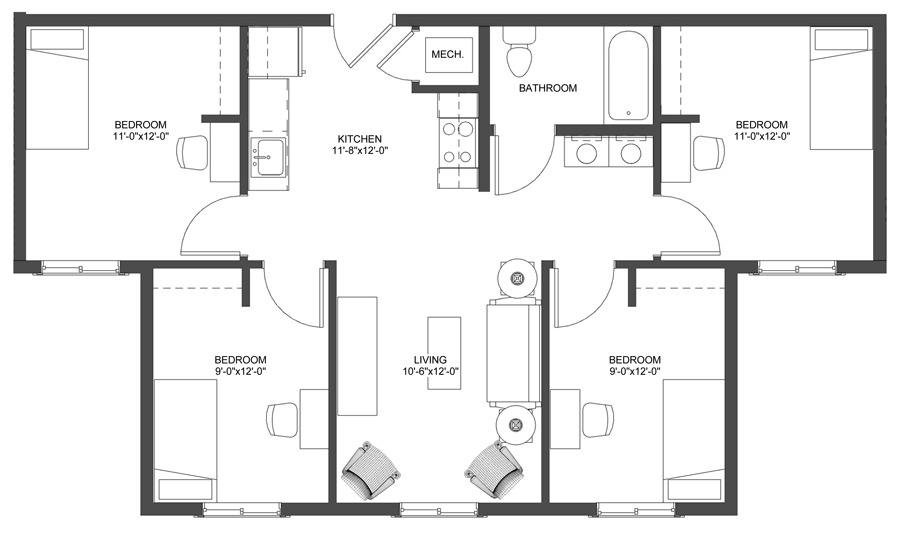 Campus Tech Apartments in Mitchell, SD Mills Property Management