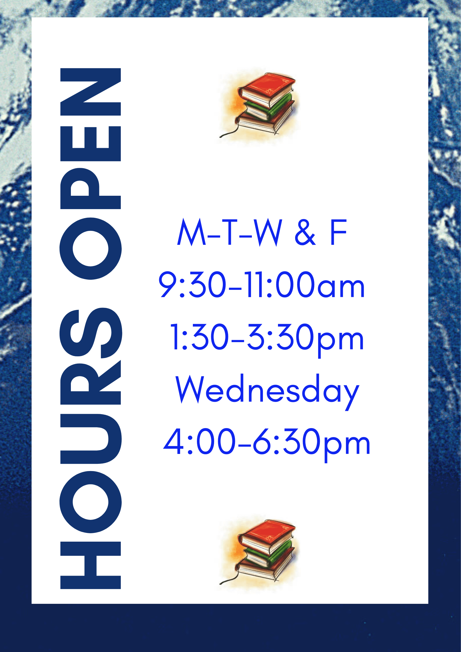 Hours & Contact Us Satre Memorial Milnor School Library