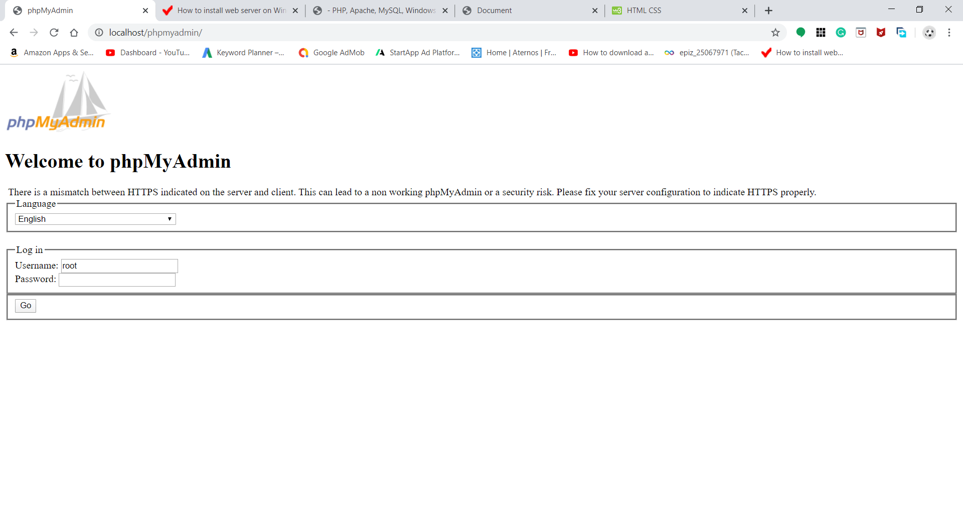 How to install web server on Windows 10 (Apache 2.4, PHP 7, MySQL 8.0