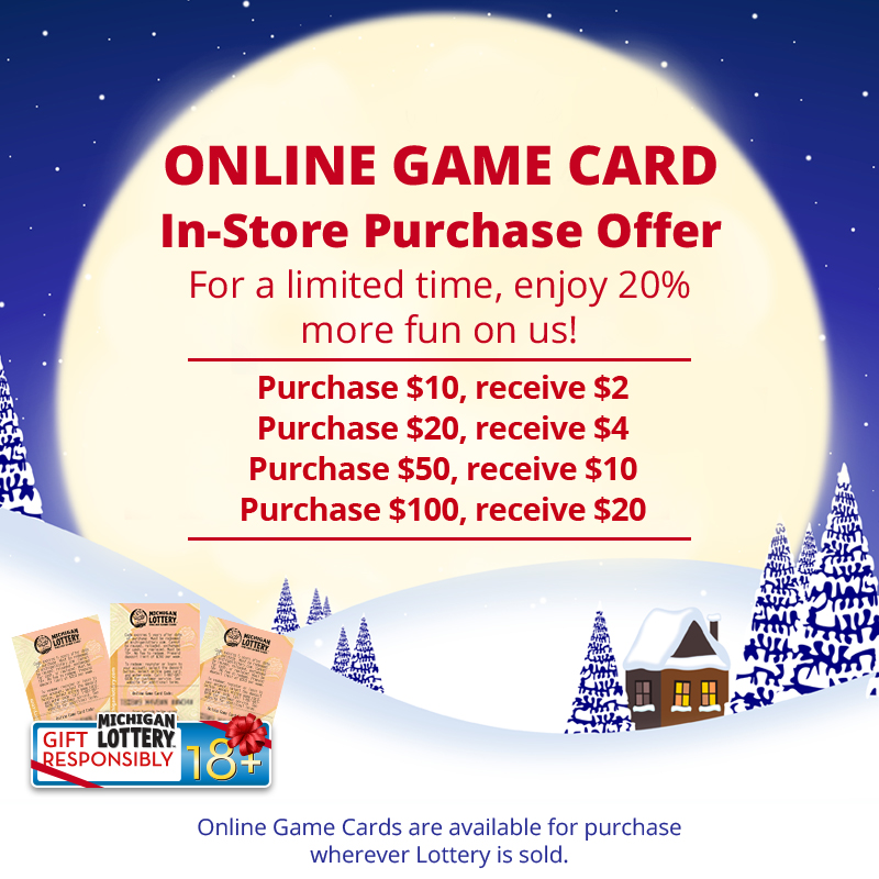 Online Game Card Holiday Promotion and Holiday Instant Games Offer Players Free Play and Chances