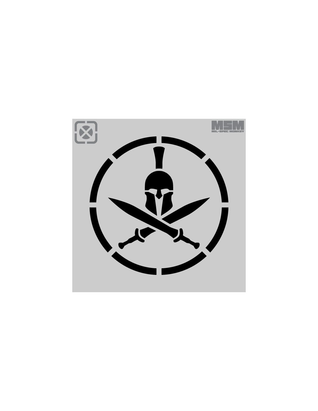 Spartan Helmet Stencil MILSPEC MONKEY STORE