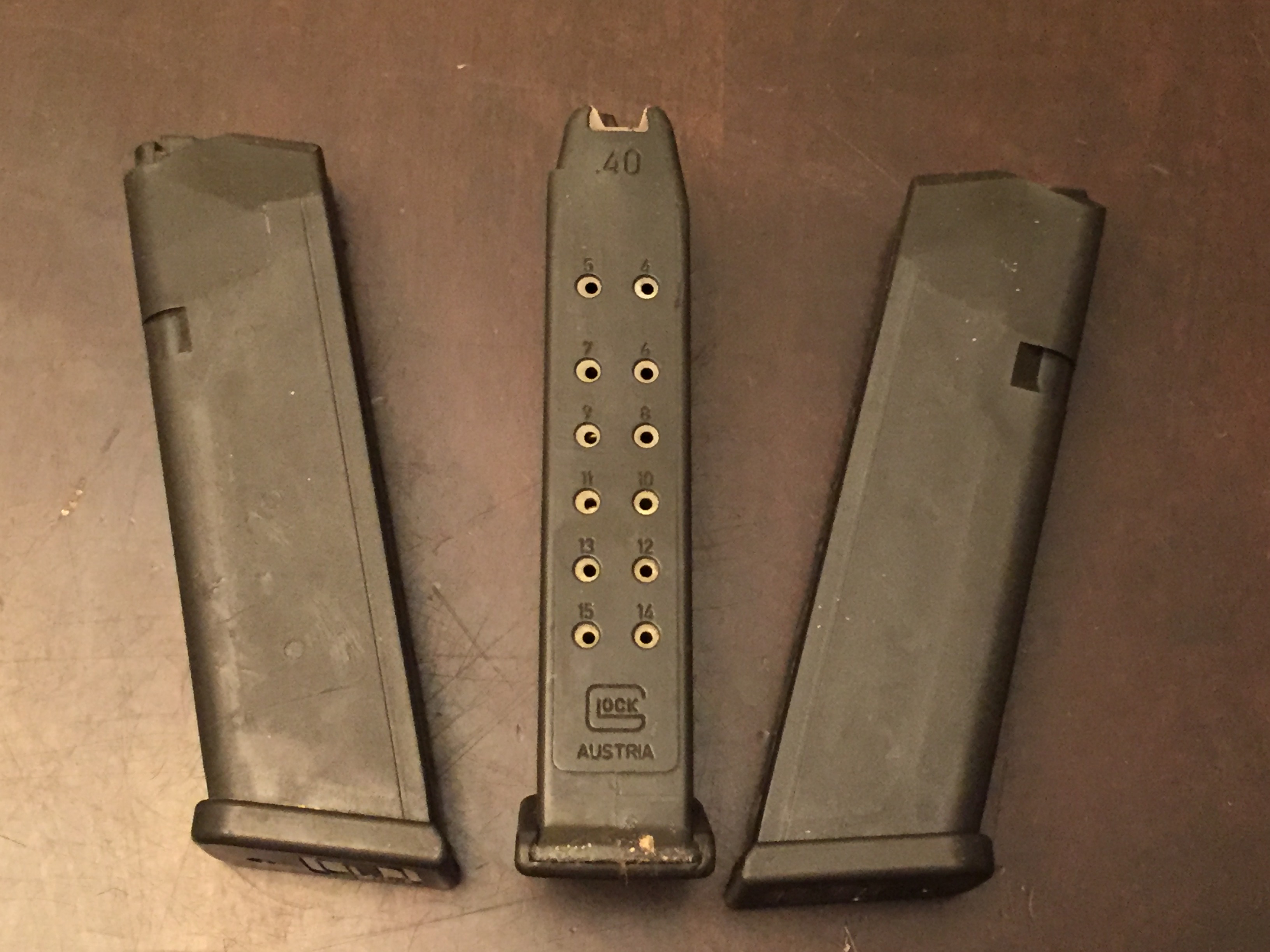 3 Glock 22 Magazines in .40 S&W