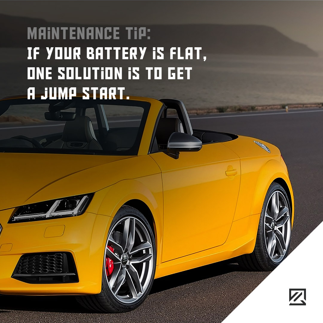 If your battery is flat, one solution is to get a jump start. MILTA