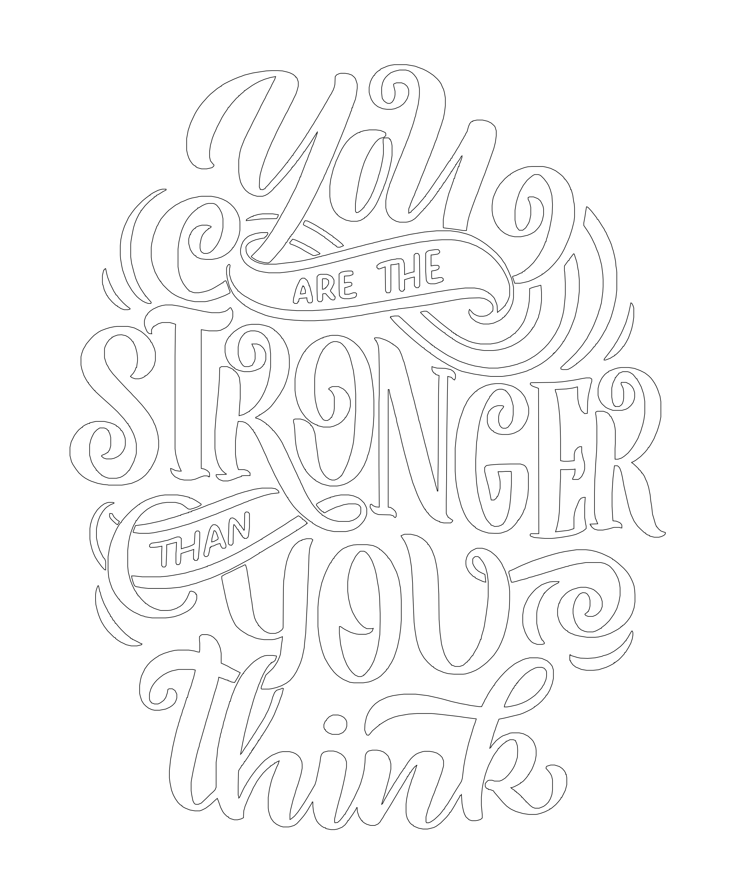 You Are The Stronger Than You Think coloring page
