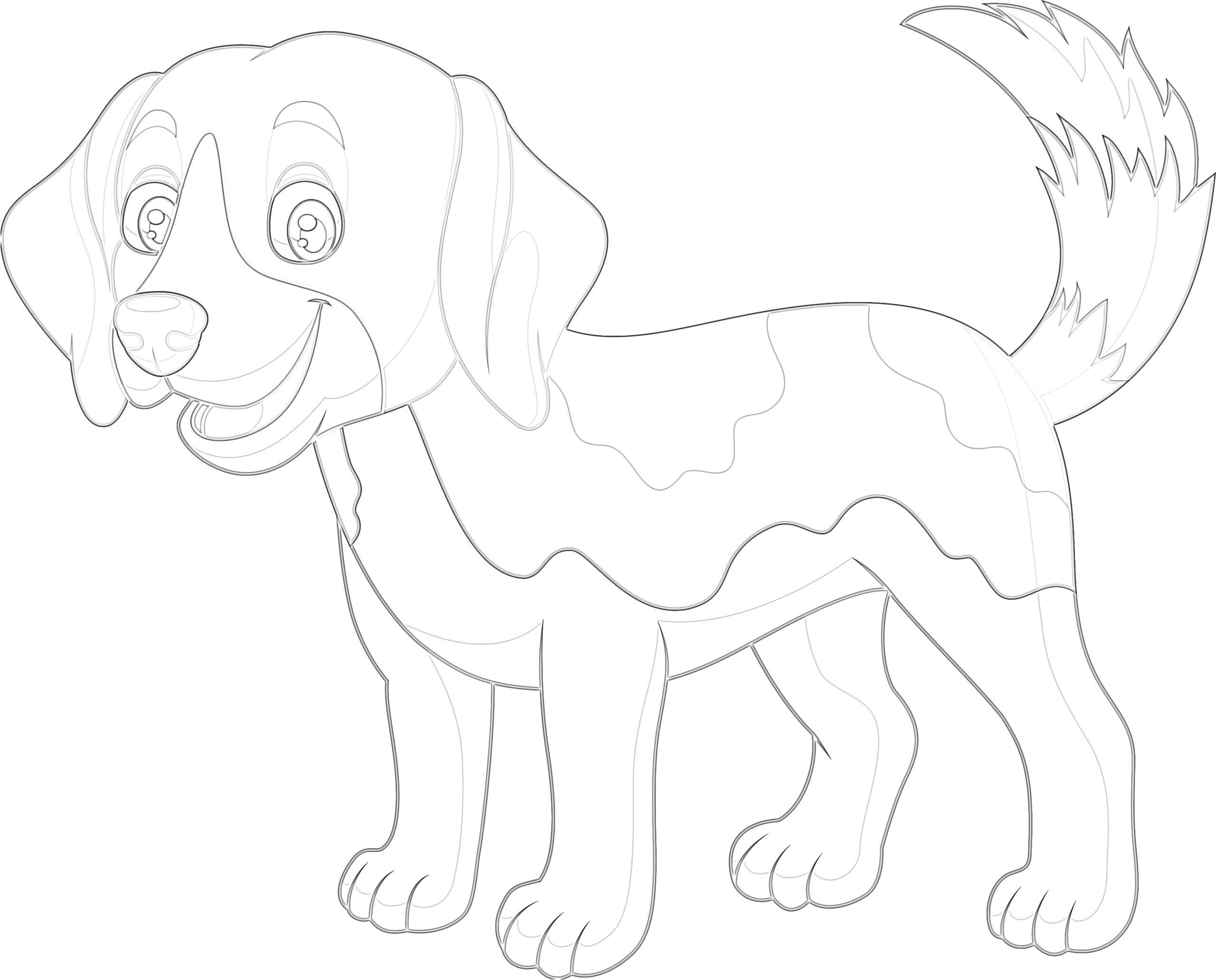 Beagle Dog Coloring Page Coloring Pages Mimi Panda