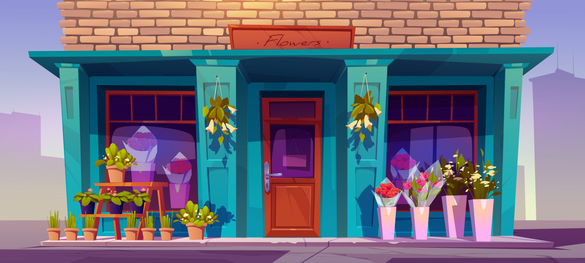 Printable Flower Shop Coloring Page Mimi Panda
