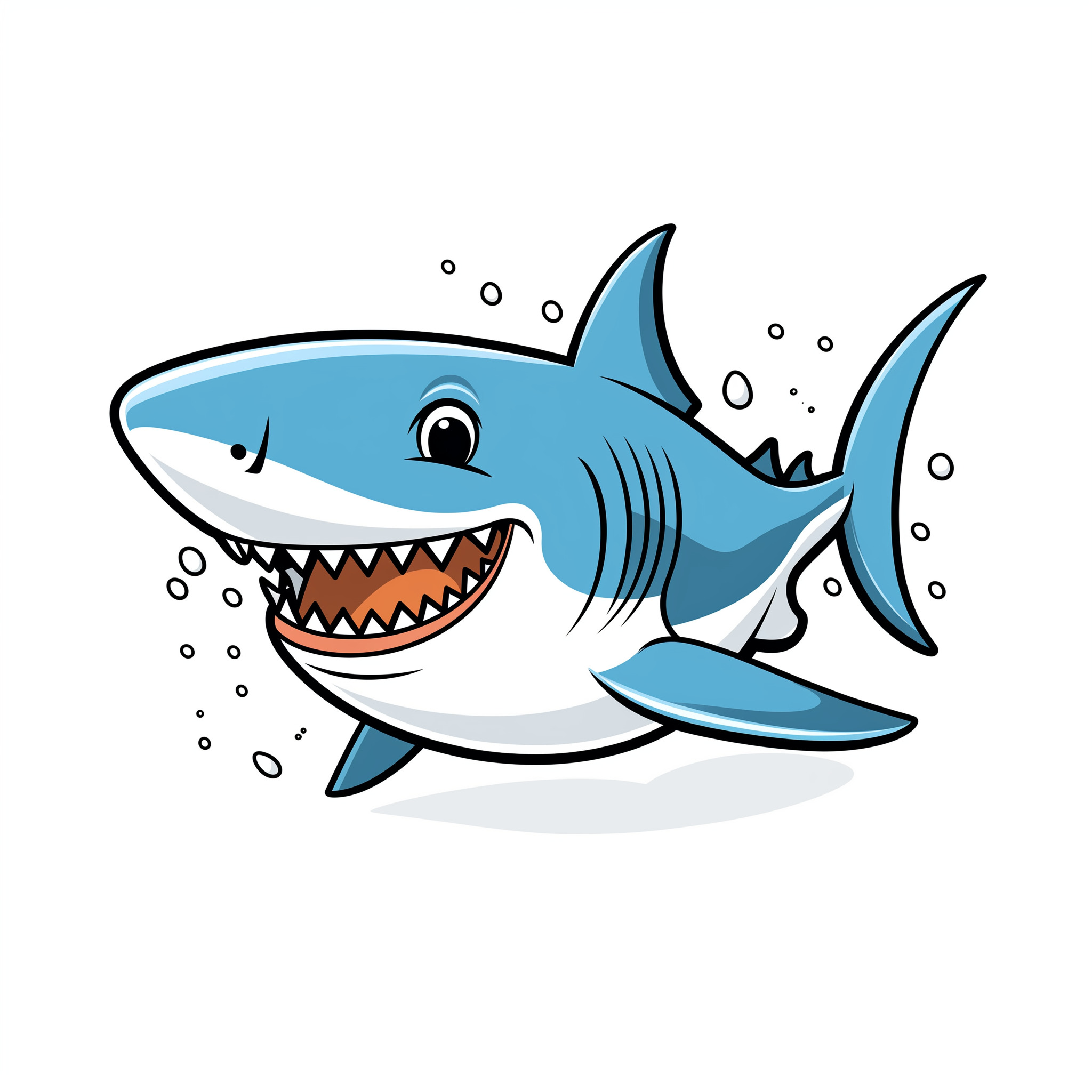 Happy Shark Coloring Page Coloring Pages Mimi Panda