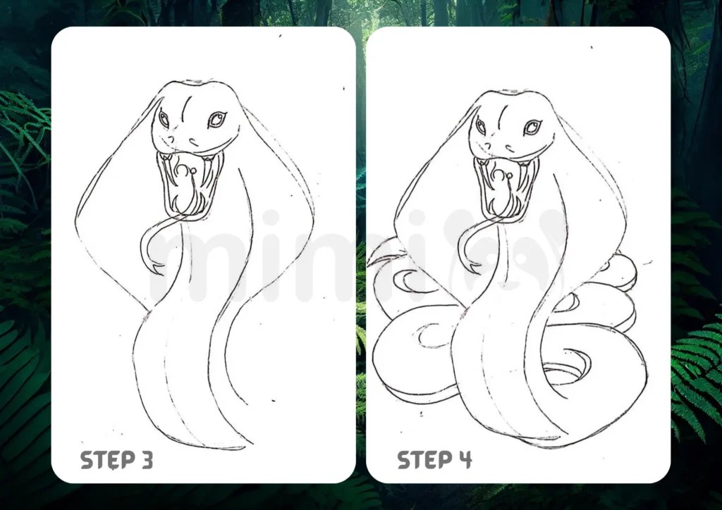 How To Draw a Snake StepByStep How to Mimi Panda