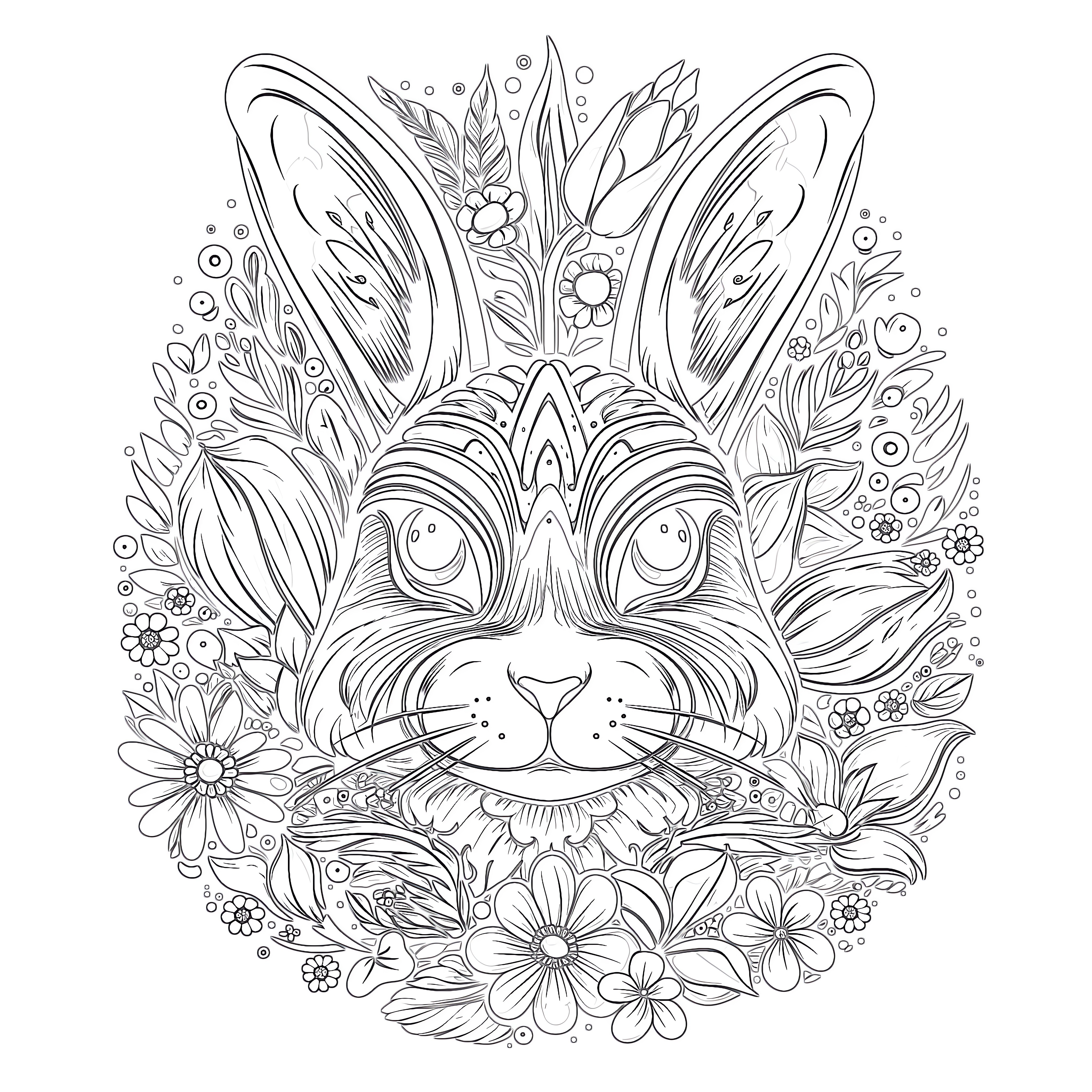 Adult Coloring Easter Coloring Pages Mimi Panda