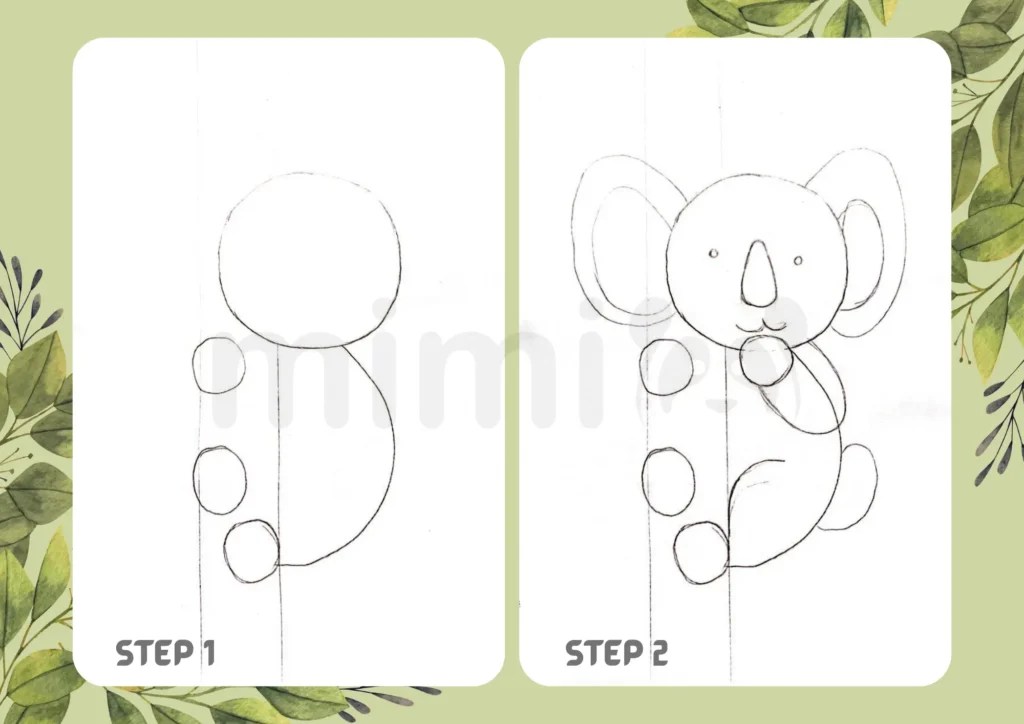 How To Draw A Koala A StepbyStep How to Mimi Panda