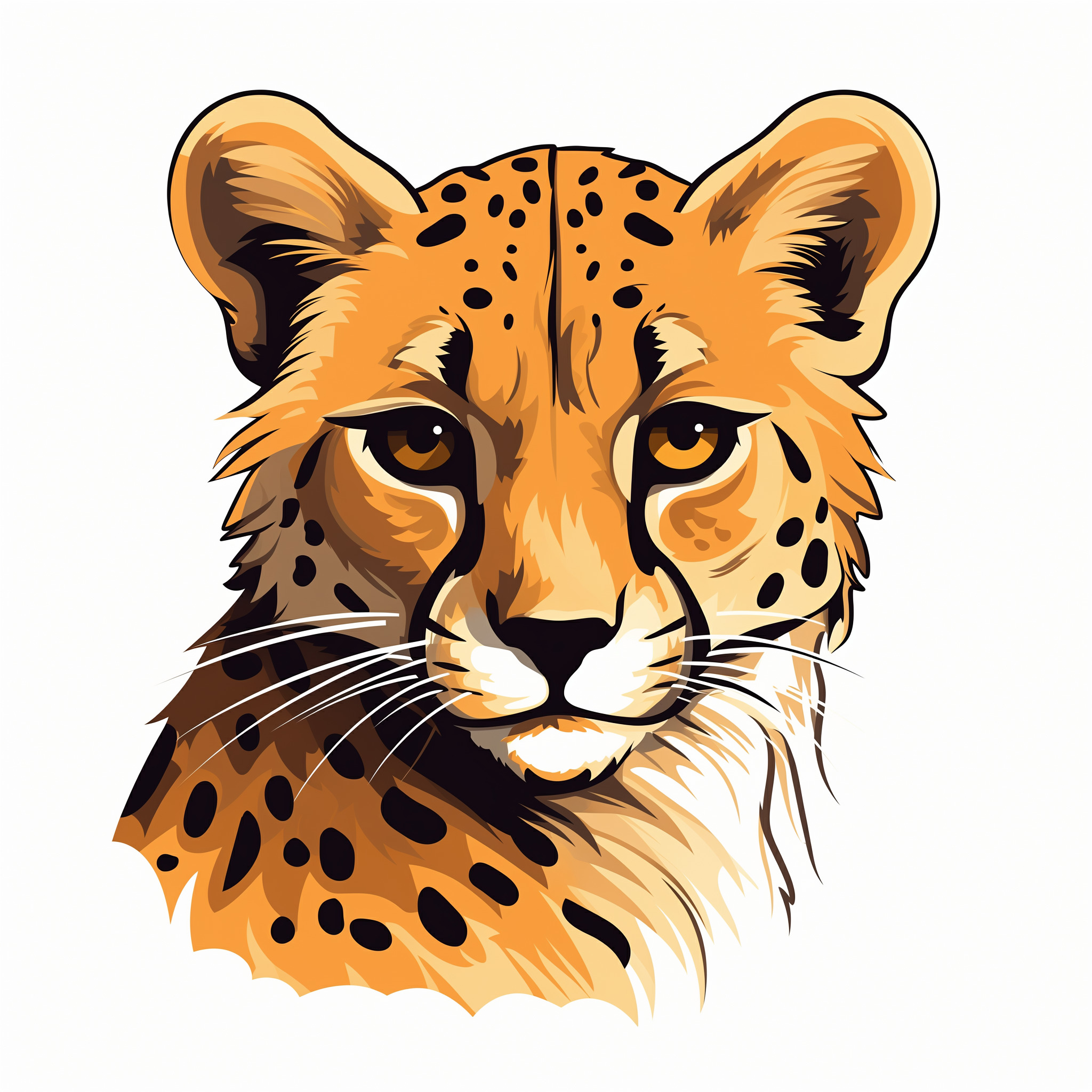 Cheetah Face Coloring Page Coloring Pages Mimi Panda