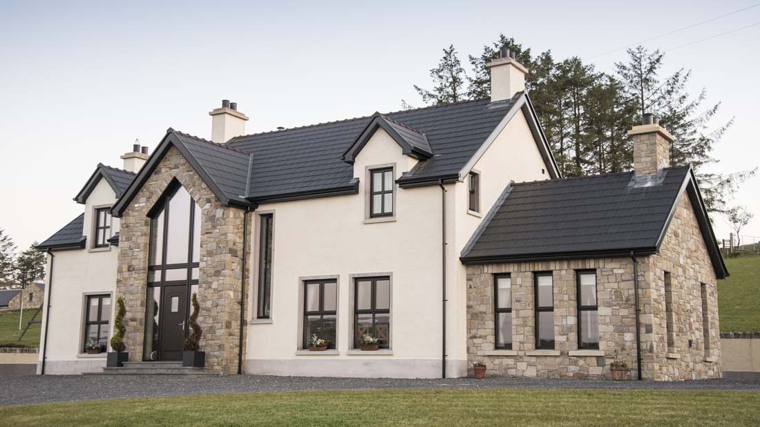 Private House KRend Plastering Drumquin Mimnagh Contracts Ltd