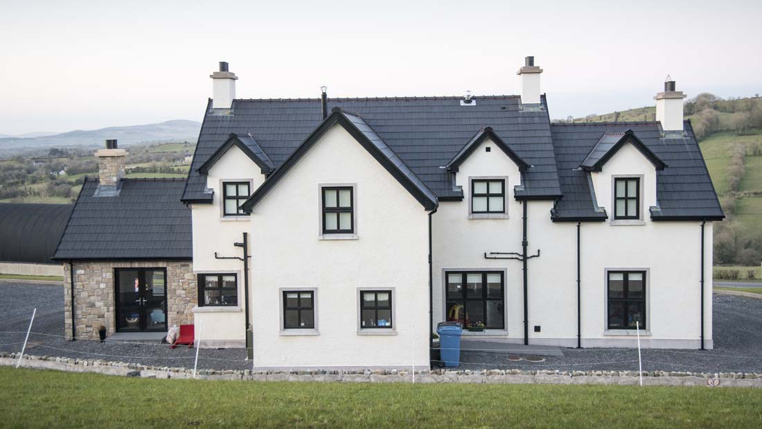 Private House KRend Plastering Drumquin Mimnagh Contracts Ltd