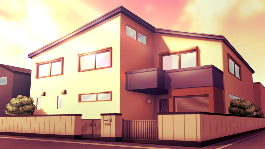 家 イラスト - シンプルイラスト素材☆ フリー素材】 家（4枚） 【背景イラスト】｜ みんちりえ