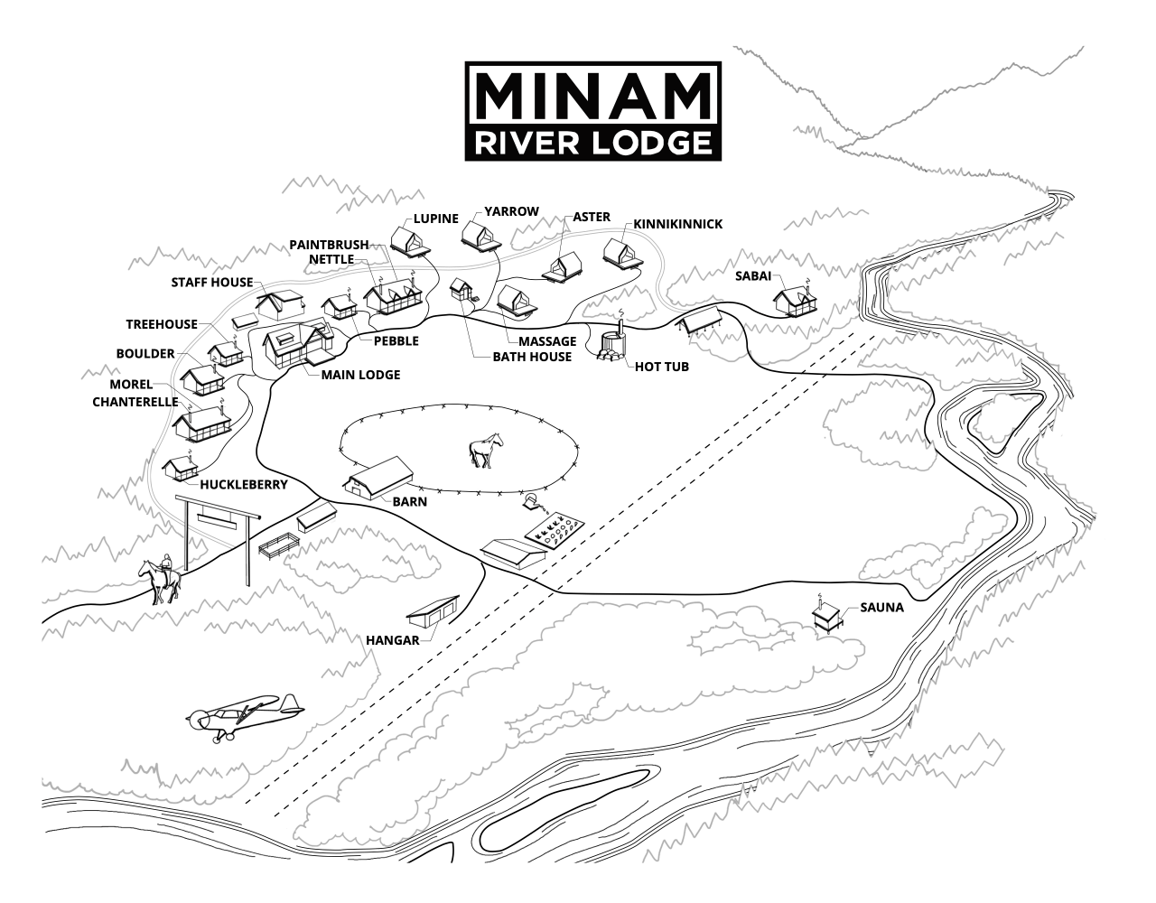 Property Map — Minam River Lodge