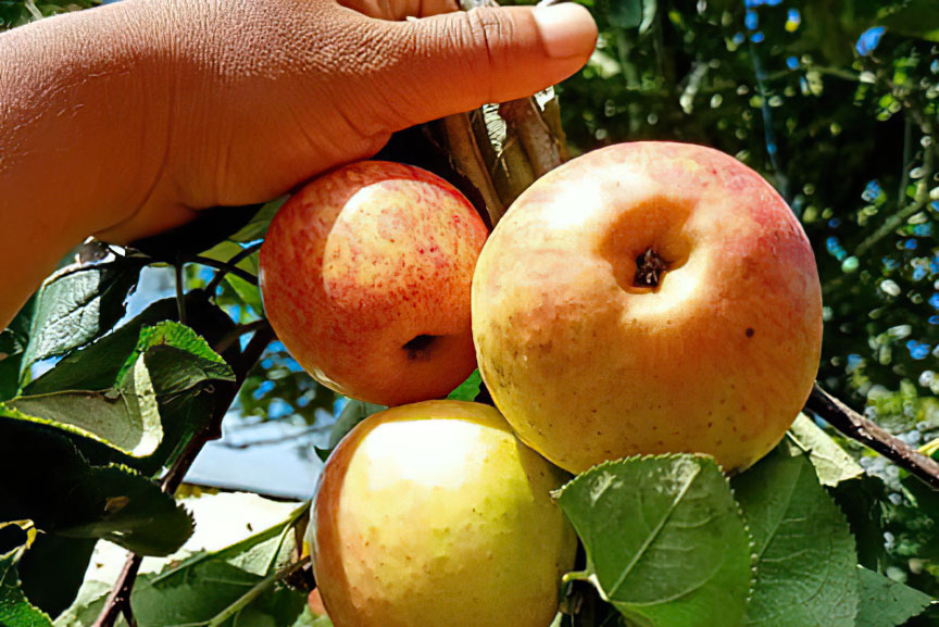 Digos farmer grows Fuji apples at foot of Mt. Apo