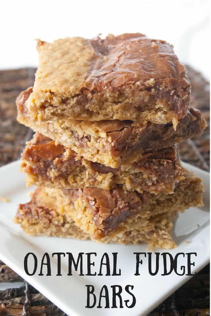 Oatmeal Fudge Bars Mindee's Cooking Obsession