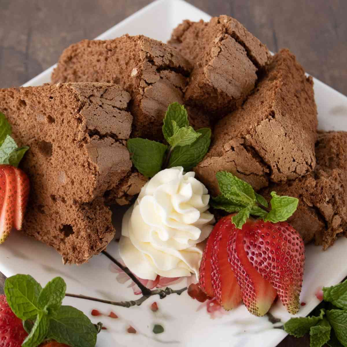 Indulgent Chocolate Angel Food Cake Mindee's Cooking Obsession