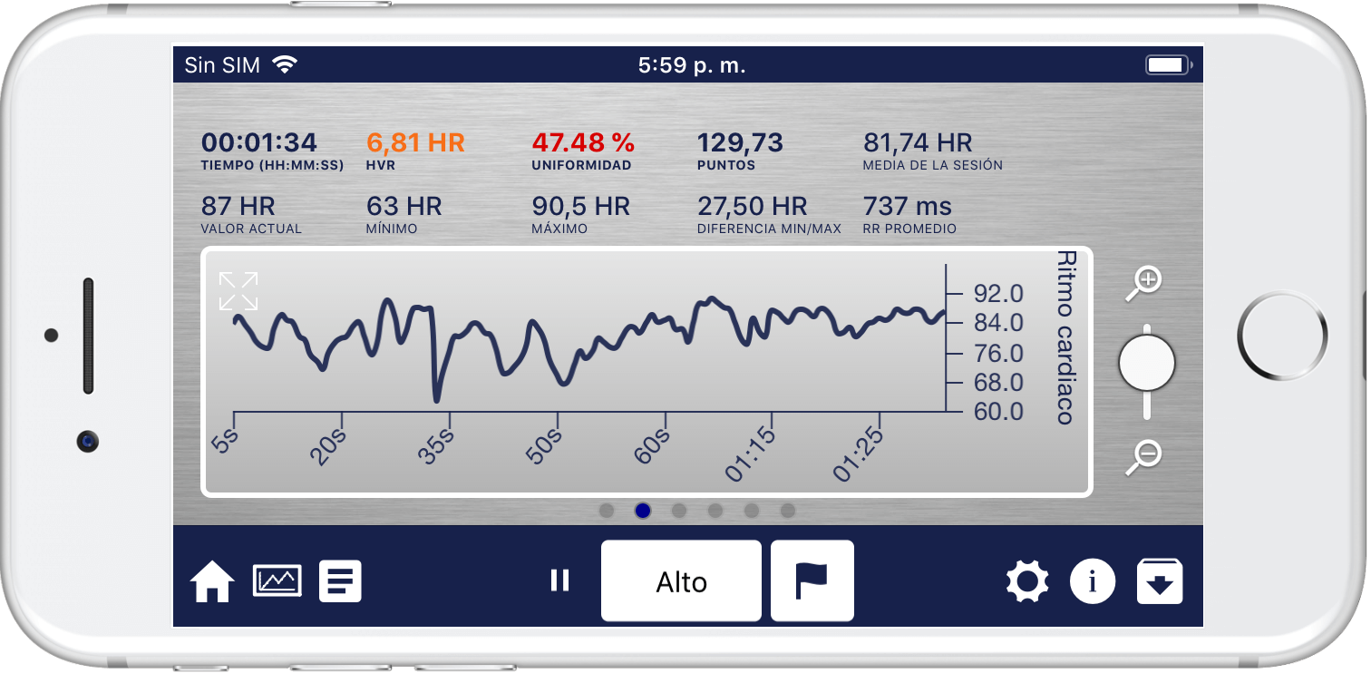 eSense Pulse HRV biofeedback with iphone or smartphone Heart rate