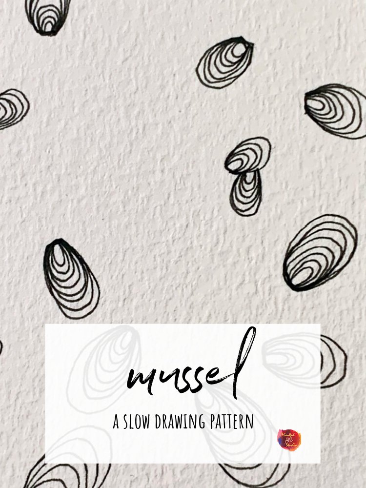 Mussel A Slow Drawing Pattern Mindful Art Studio