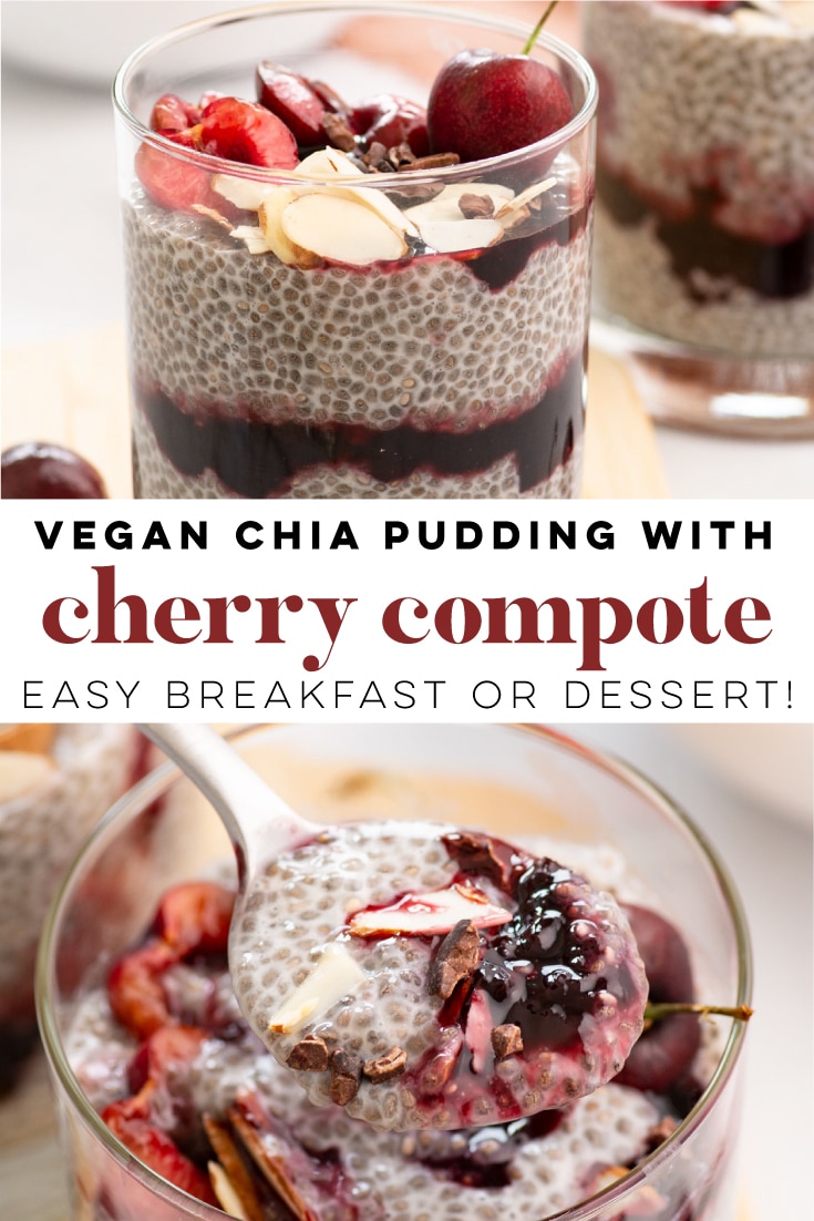 Vegan Chia Pudding with Cherry Compote Mindful Avocado