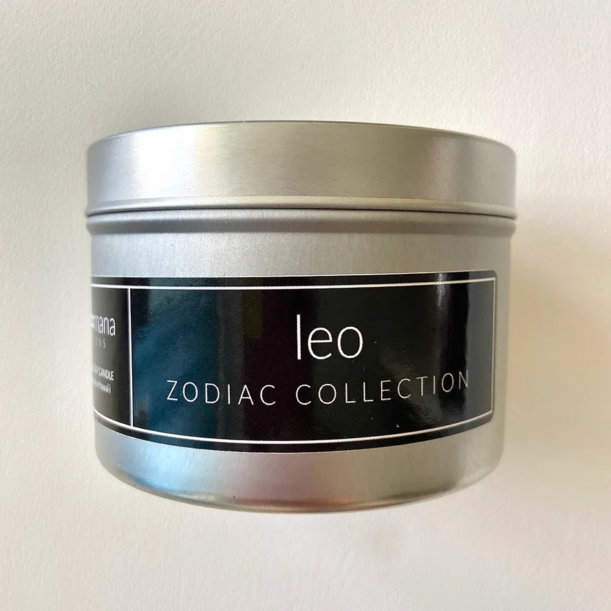 Leo Candle Astrology Fire Sign Candle Zodiac Crystal Soy Candle