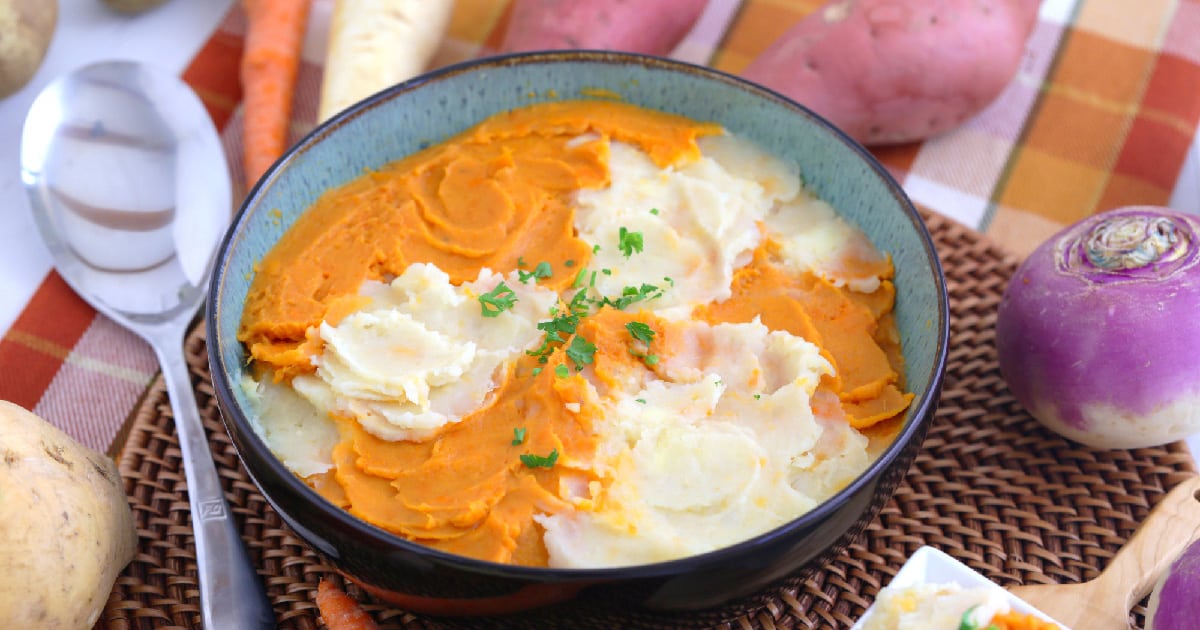 Marbled Root Vegetable Mash Recipe Mind Over Munch