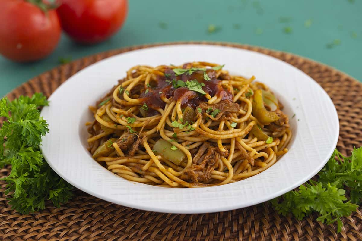 Easy BBQ Spaghetti Recipe Mind Over Munch