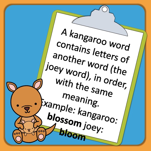 Kangaroo Words Creative and Critical Thinking Task Cards to Challenge