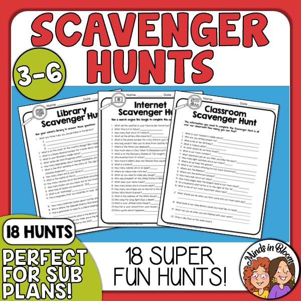 Scavenger Hunts Math, Reading, Homework, Etc. Worksheets for Scavenger Hunts Math, Reading, Homework, Etc. Worksheets for