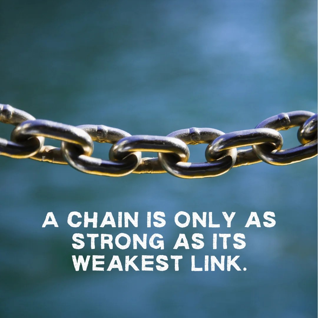 A chain is only as strong as its weakest link. Mindset Made Better