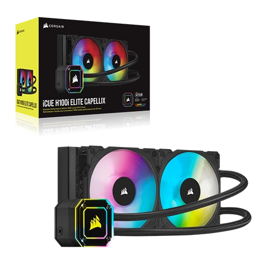 Corsair iCUE H100i Elite Capellix Liquid CPU Cooler Mind Tech