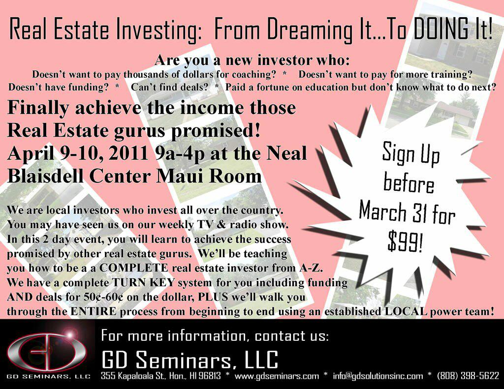 GD Real Estate Seminar Mind Your "GD" Business