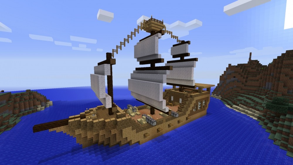 ᐅ Dreimast Schiff in Minecraft bauen minecraftbauideen.de