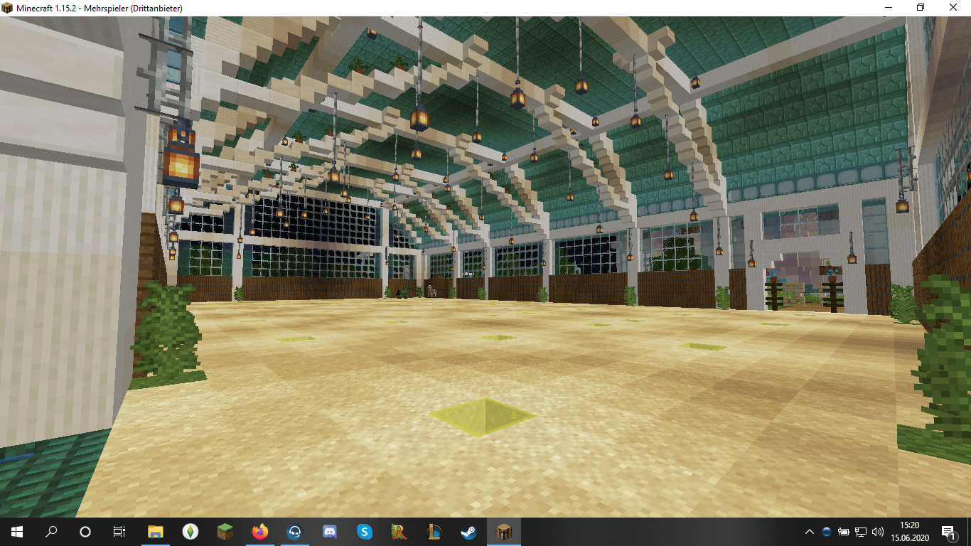 ᐅ Wunderschöne Reithalle mit kleinem Stall ) in Minecraft bauen minecraftbauideen.de