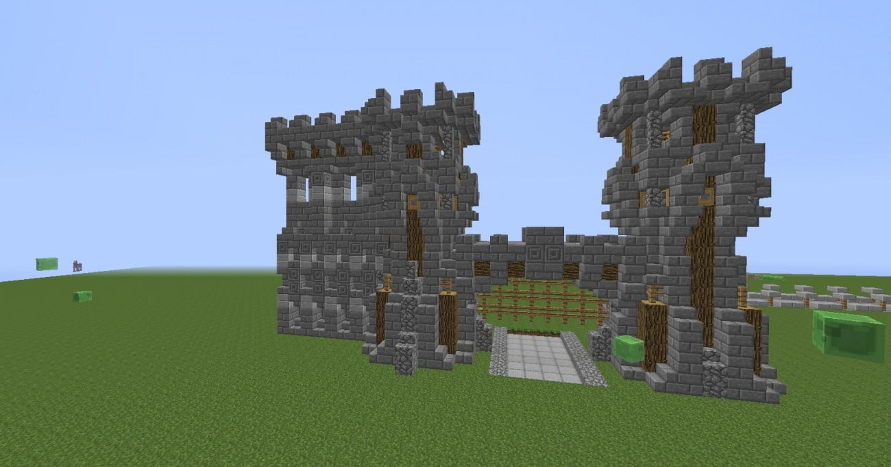 ᐅ Stadtmauer und Stadttor in Minecraft bauen minecraftbauideen.de
