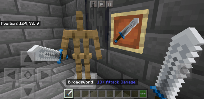 Minecraft Dungeon Weapons Minecraft PE Addon/Mod 1.16.10.02, 1.16.20.54