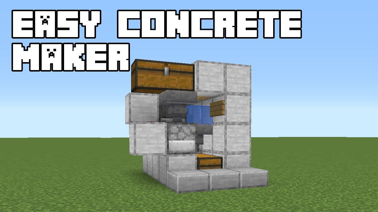 Concrete Maker Minecraft 1.16/1.17 Tutorial (Java Edition) Minecraft videos