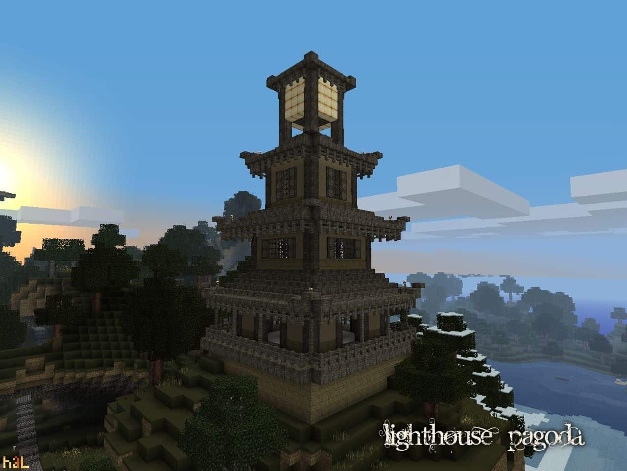 Large Pagoda/Tower Minecraft Building Inc
