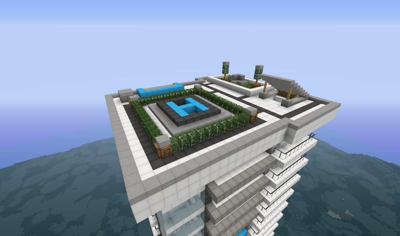 Blue Skyscraper Minecraft Building Inc