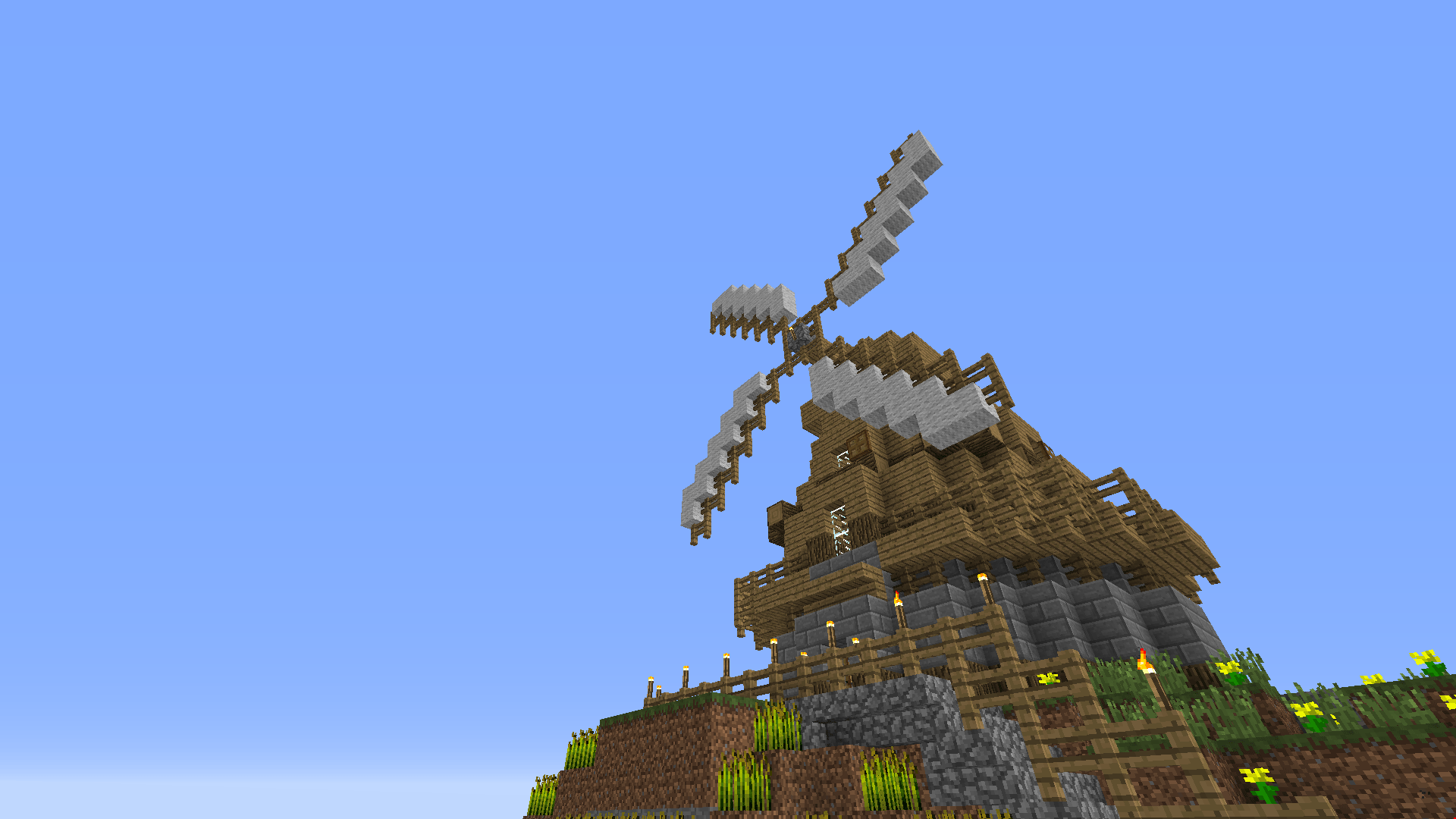 Windmill Fully Functional Minecraft Building Inc