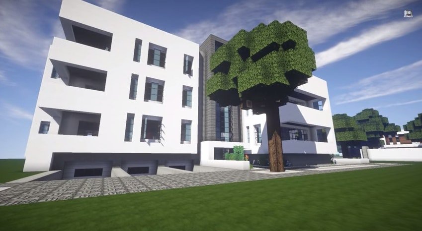 How To Build A Modern Apartment Building Minecraft Building Inc
