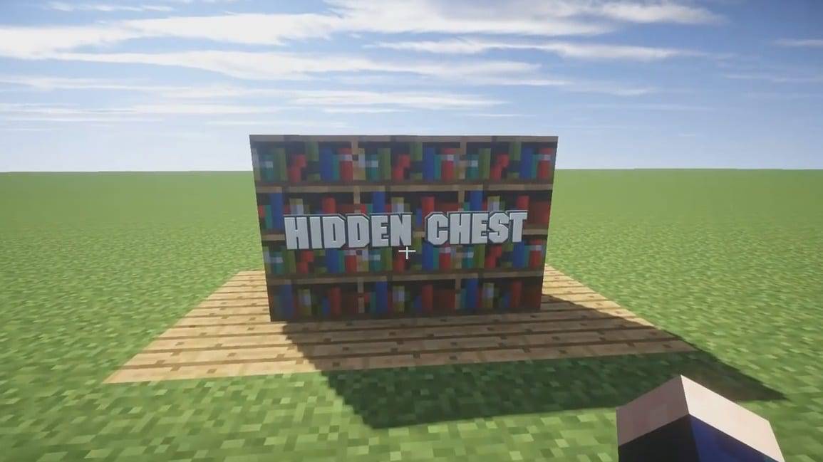 Hidden Bookshelf Chest Trick Keep Your Diamonds Safe Minecraft