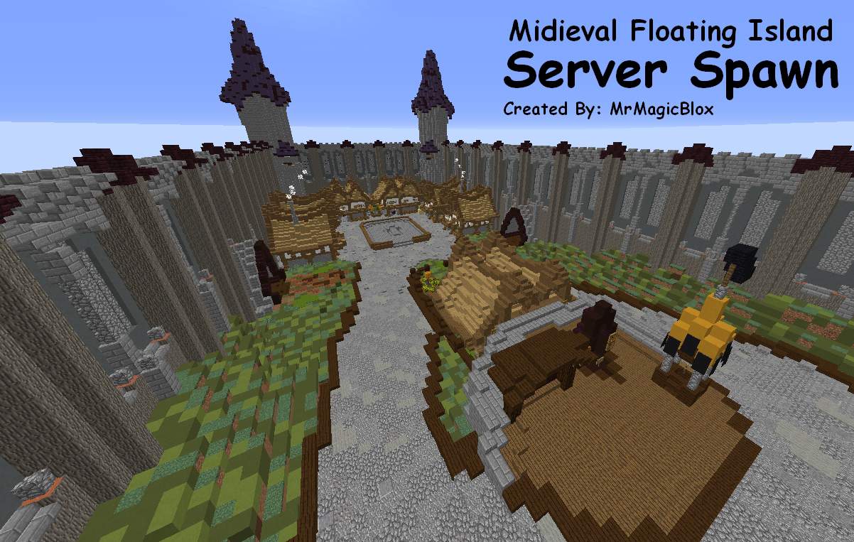 Floating Island Server Spawn w/ Survival World Minecraft Building Inc