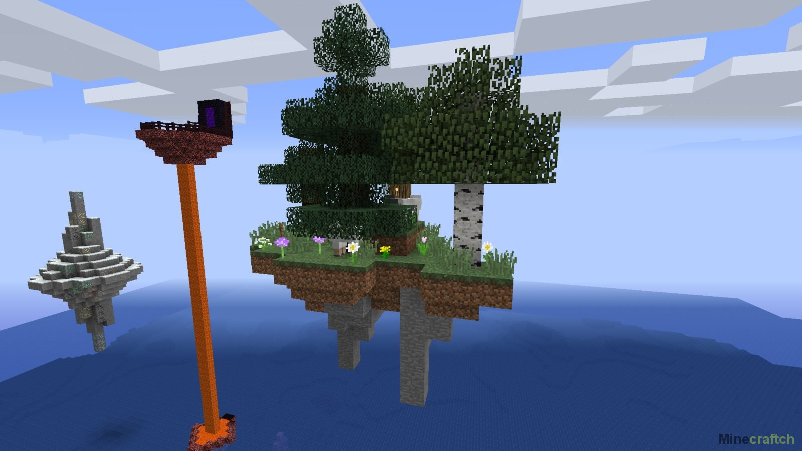 SkyBlock Advanced карта для Minecraft 1.14.4