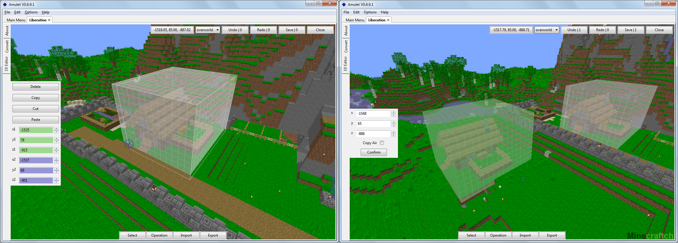 Редактор карт Amulet Map Editor Программа для Minecraft Minecraftch