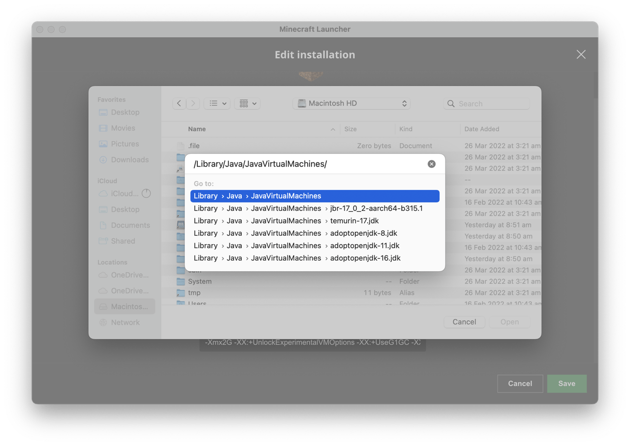 Changing Java Version MinecraftHopper