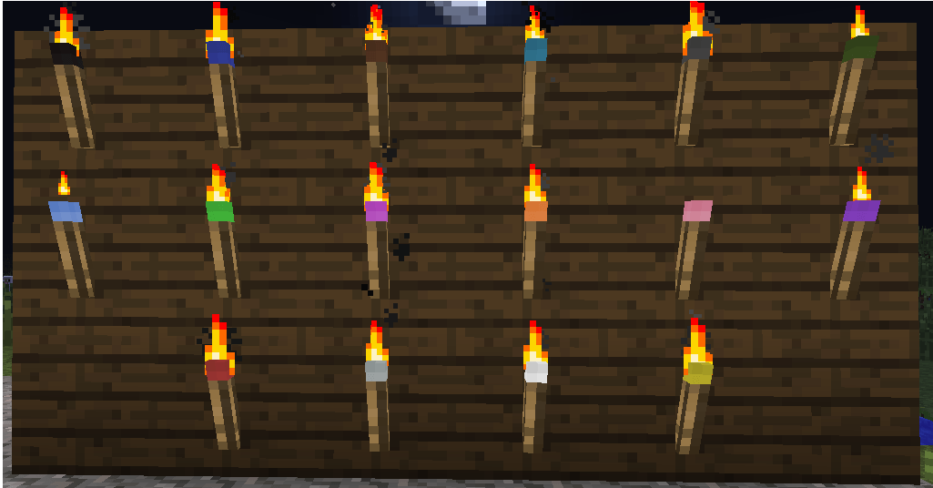 Coloured Torches V2 Mod for Minecraft 1.7.10 MinecraftSix