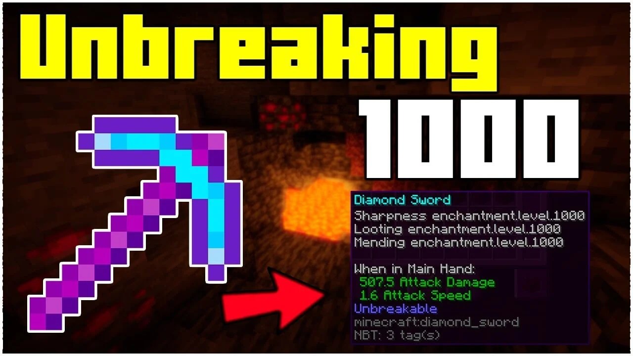 How To Get A Unbreaking 1000 Pickaxe In Minecraft 1.17.1! (2021)